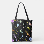 Farbenfrohe, kosmische Himmelsschläfer-Muster Tasche (Rückseite)