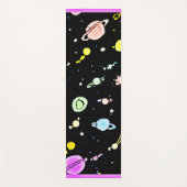 Farbenfrohe, kosmische Himmelsschläfer-Muster Yogamatte (Vorderseite)