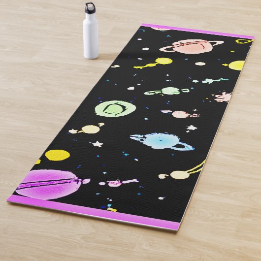 Farbenfrohe, kosmische Himmelsschläfer-Muster Yogamatte (Beispiel)