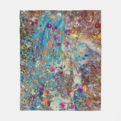 Farbenfrohe kosmische Marmorkulisse Kunst Vecchini Fleecedecke (Vorderseite)