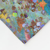 Farbenfrohe kosmische Marmorkulisse Kunst Vecchini Fleecedecke (Ecke)