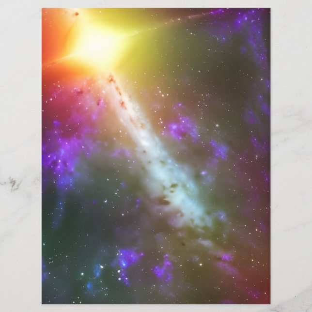 Farbenfrohe kosmische Träume - Scrapbook Paper (Vorderseite)