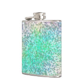 Farbenfrohe Kosmos Tile Mosaik Flachmann (Links)