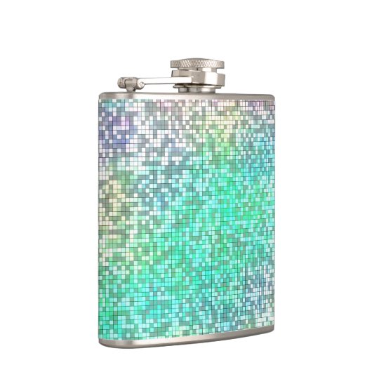 Farbenfrohe Kosmos Tile Mosaik Flachmann (Rechts)