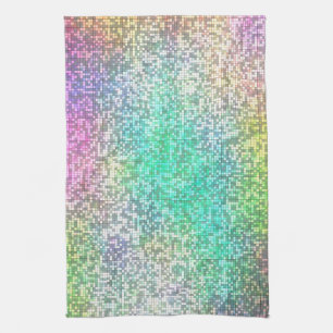 Farbenfrohe Kosmos Tile Mosaik Geschirrtuch