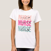 Farbenfrohe Krankenpflege Inspiriere Heilung T-Shirt (Vorderseite)