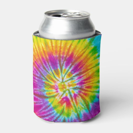 Farbenfrohe Krawatte-Färbung Abstrakt. Dosenkühler (Kanne Vorderseite)