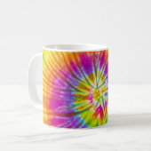 Farbenfrohe Krawatte-Färbung Abstrakt. Kaffeetasse (Vorderseite Links)