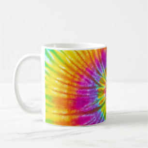 Farbenfrohe Krawatte-Färbung Abstrakt. Kaffeetasse