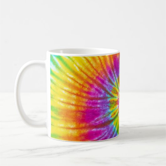 Farbenfrohe Krawatte-Färbung Abstrakt. Kaffeetasse (Links)