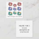 Farbenfrohe Krawatte Quadratische Visitenkarte (Vorne/Hinten)