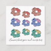 Farbenfrohe Krawatte Quadratische Visitenkarte (Vorderseite)