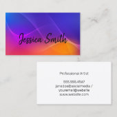 Farbenfrohe, kreative Farbgebung Visitenkarte (Vorne/Hinten)