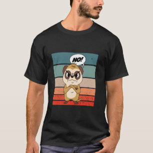 Farbenfrohe kreative Retrotiere Natur Spaß Meerk T-Shirt