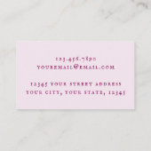 Farbenfrohe Kreativität Visitenkarte (Rückseite)