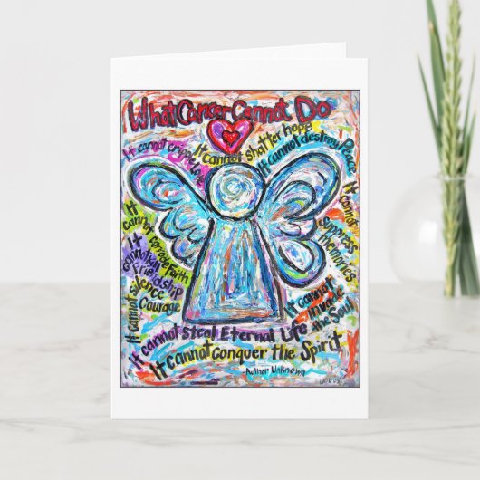 Farbenfrohe Krebsangel-Karte Karte (Vorderseite)