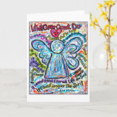 Farbenfrohe Krebsangel-Karte Karte (Gelbe Blume)