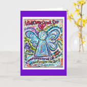 Farbenfrohe Krebsangel-Karte Karte (Gelbe Blume)