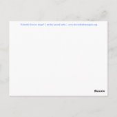 Farbenfrohe Krebsangel Postkarte (Rückseite)