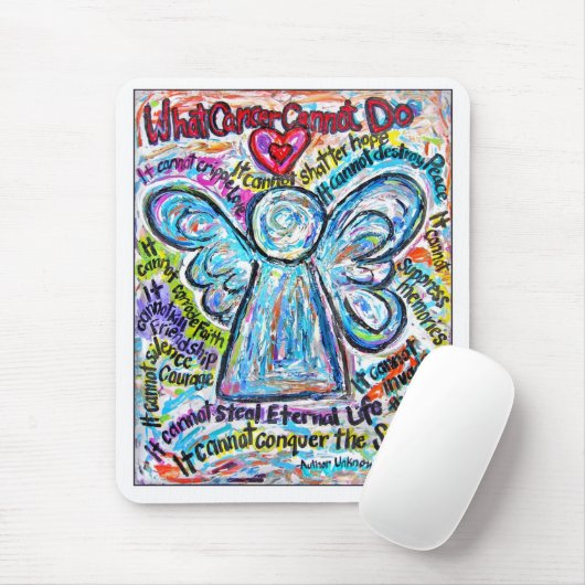 Farbenfrohe Krebserkrankung Angel Mousepad (Mit Mouse)