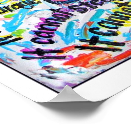 Farbenfrohe Krebserkrankung Engel Art Poster Print (Ecke)