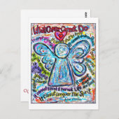 Farbenfrohe Krebserkrankung Engel Postkarte (Vorne/Hinten)