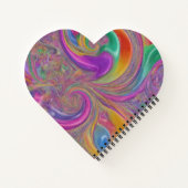 Farbenfrohe, kreideförmige Spirale Notizblock (Rückseite)