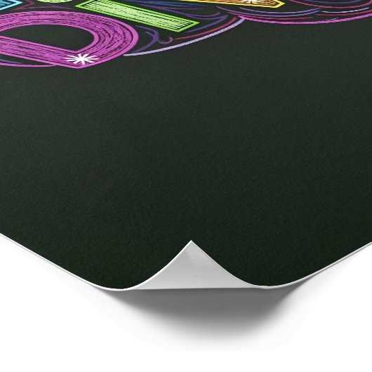 Farbenfrohe Kreidekunst Poster (Ecke)