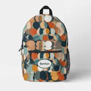 Farbenfrohe Kreise Bedruckter Rucksack