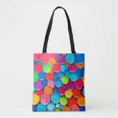 Farbenfrohe Kreise Extravaganza Art Tasche (Vorderseite)