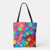 Farbenfrohe Kreise Extravaganza Art Tasche (Rückseite)