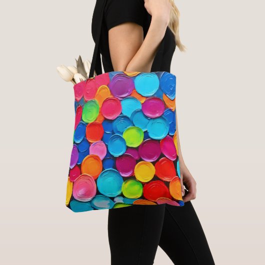 Farbenfrohe Kreise Extravaganza Art Tasche (Von Nahem)