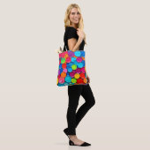 Farbenfrohe Kreise Extravaganza Art Tasche (Am Model)