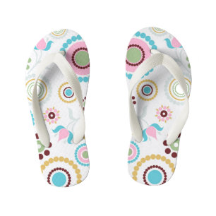 Farbenfrohe Kreise Kid's Flip Flops Kinderbadesandalen