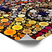 Farbenfrohe Kreise Mosaik Südwestkreuz Design Poster (Ecke)