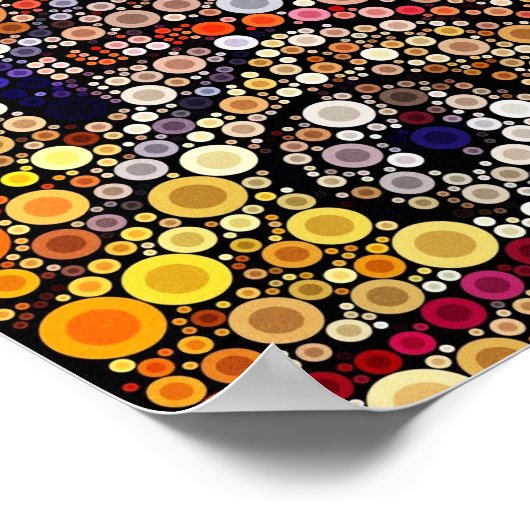 Farbenfrohe Kreise Mosaik Südwestkreuz Design Poster (Ecke)