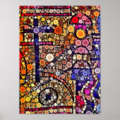 Farbenfrohe Kreise Mosaik Südwestkreuz Design Poster (Vorne)