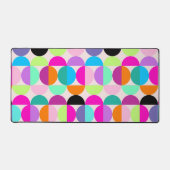 Farbenfrohe Kreise Muster Retro Mitte Jahrhundert  Schreibtischunterlage (Vorderseite)
