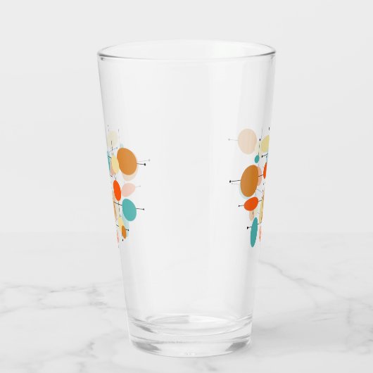 Farbenfrohe Kreise Retro-Quadrate Mitte des Jahrhu Glas (Rechts)