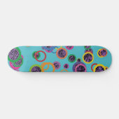 Farbenfrohe Kreise Skateboard (Horizontal)