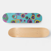 Farbenfrohe Kreise Skateboard (Horizontal)