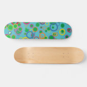 Farbenfrohe Kreise Skateboard (Horizontal)