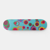 Farbenfrohe Kreise Skateboard (Horizontal)