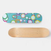 Farbenfrohe Kreise Skateboard (Horizontal)