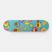 Farbenfrohe Kreise Skateboard (Horizontal)