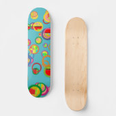 Farbenfrohe Kreise Skateboard (Vorderseite)