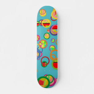 Farbenfrohe Kreise Skateboard