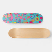 Farbenfrohe Kreise Skateboard (Horizontal)
