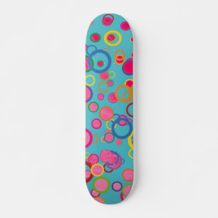 Farbenfrohe Kreise Skateboard