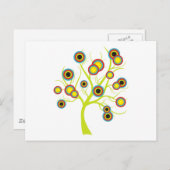 Farbenfrohe Kreise Tree Postkarte (Vorne/Hinten)